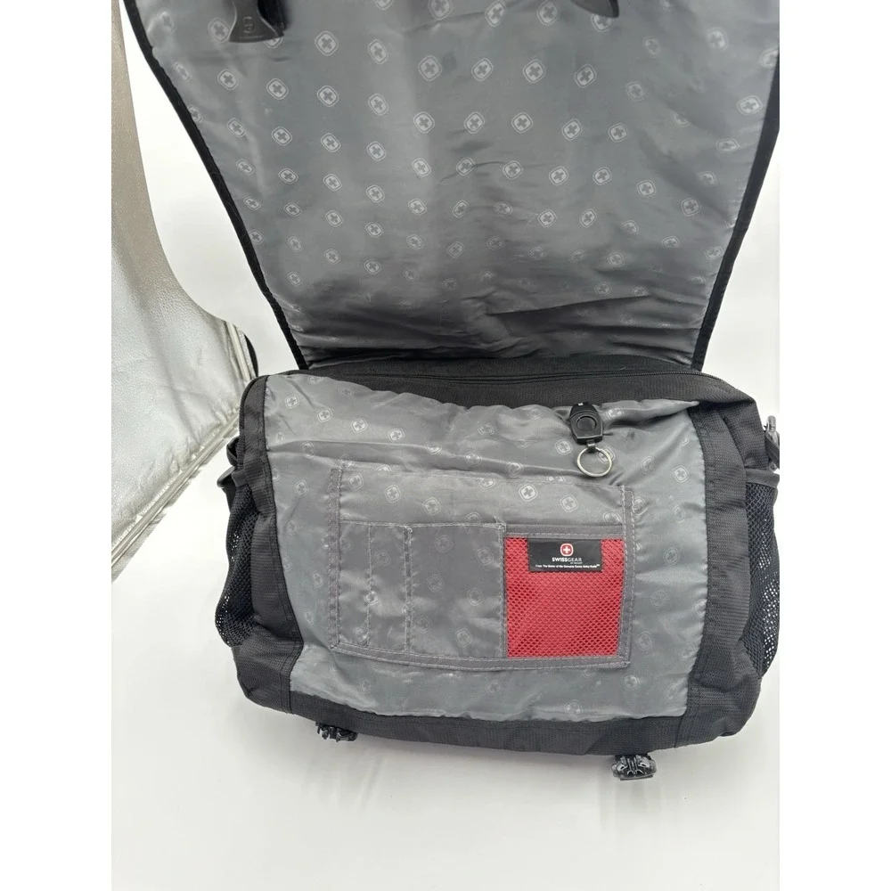 SwissGear Black Messenger Laptop Bag Shoulder Crossbody Travel Organizer Case