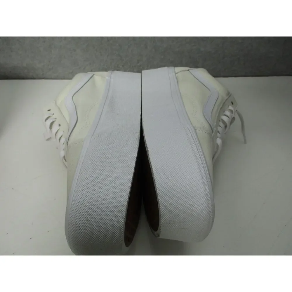 Vans Old Skool Stackform Shoes Womens Sz 10 Platform Skate Marshmallow Sneakers