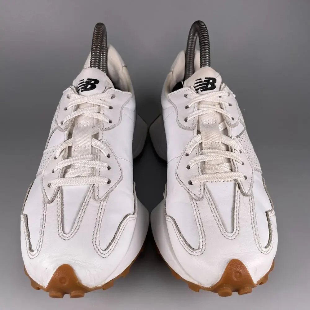 New Balance 327 Women's Size 6 White Leather Casual Sneakers Athletic Shoes EUC