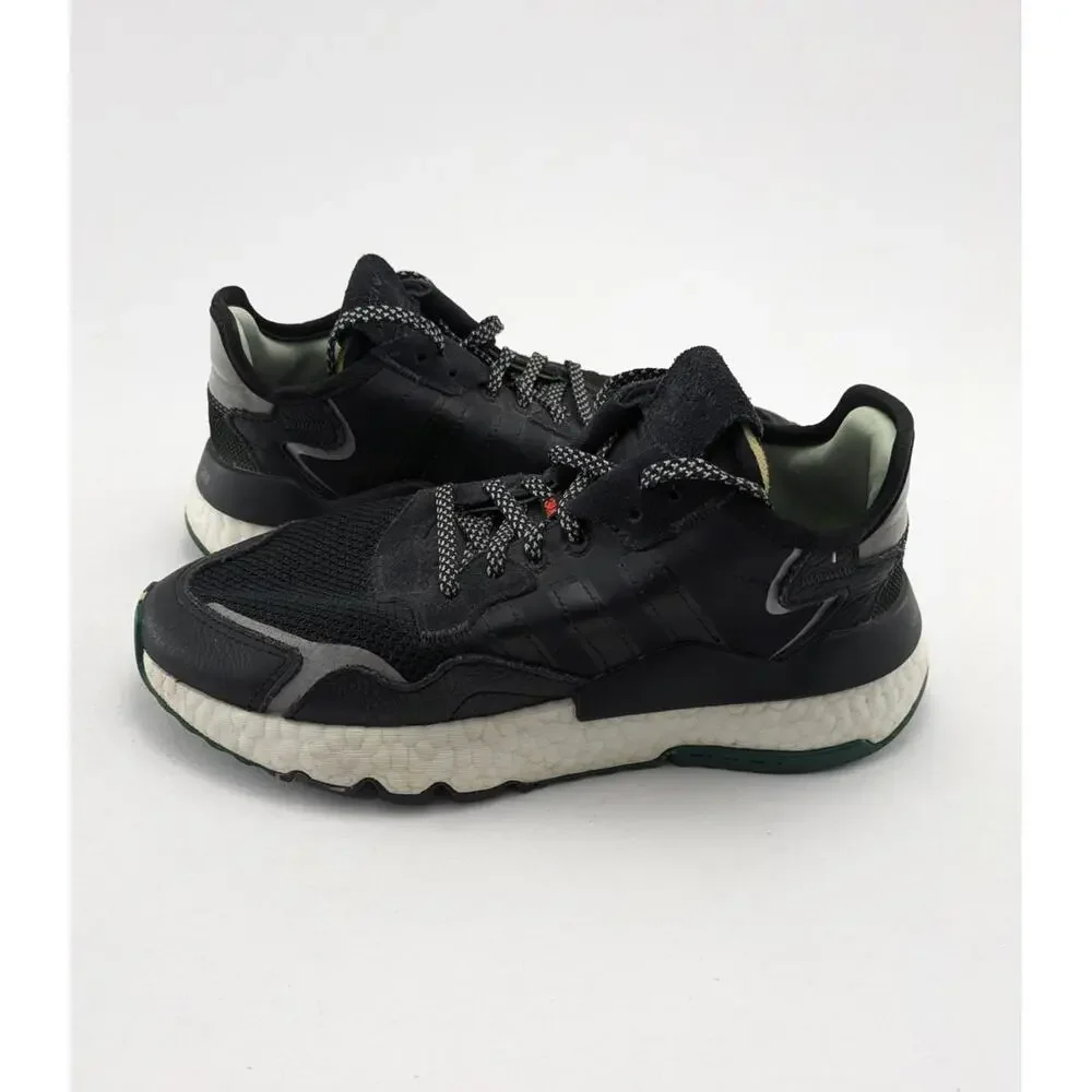 Womens Adidas Nite Jogger 3M Core Black‎ Athletic Running Shoes EE5914 Size 7