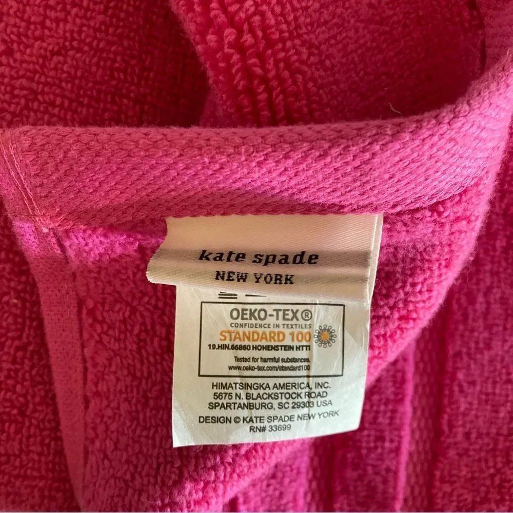 NWT Kate Spade Bath Towel Pink Magenta Terry Cotton