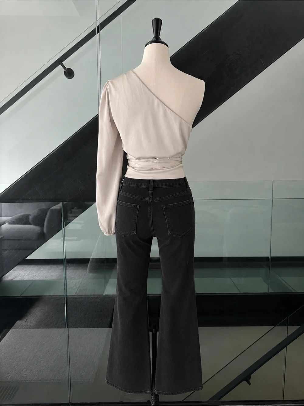superdown beige color satin