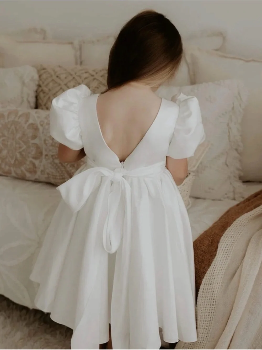 Rylee + Cru white satin