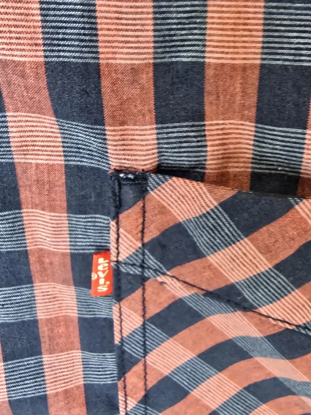 Levi's Men's Navy & Red Short-Sleeve Check Button-Down Shirt