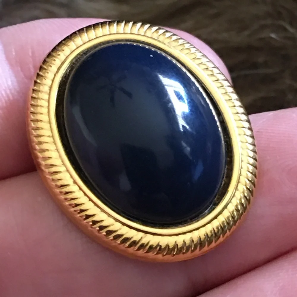 Vintage navy gold