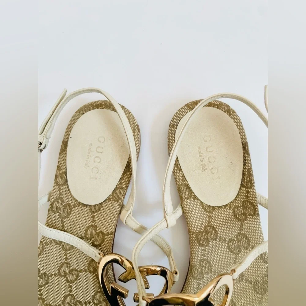 Gucci white leather