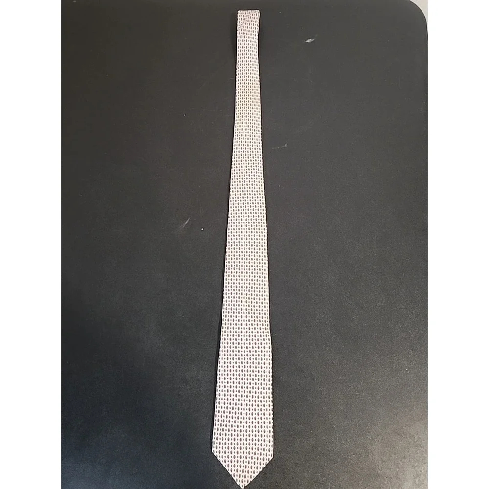 Givenchy Monsieur Silk Tie Made in Italy‎ Cream Red Blue Geometric Mens