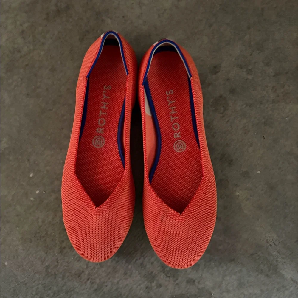 Rothy’s The Flat Persimmon Marina Heel Stripe