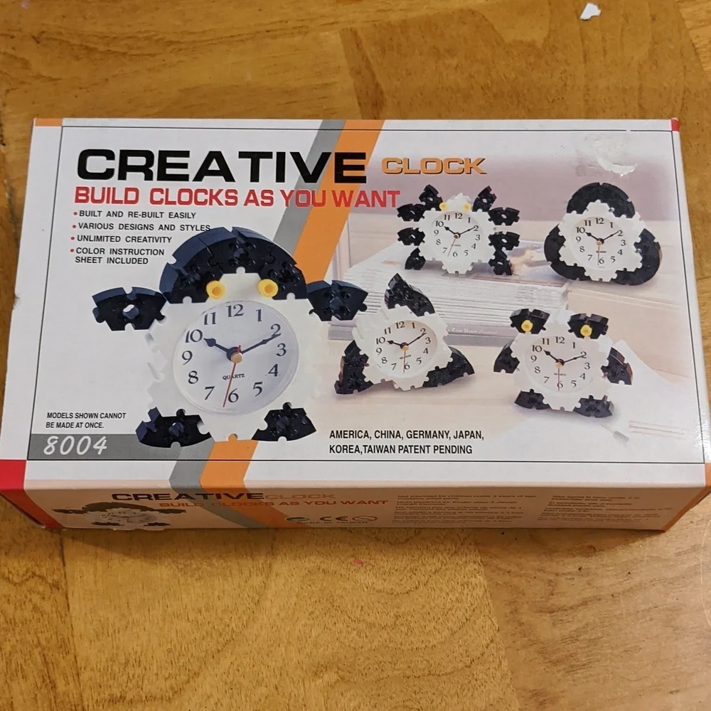 Vtg Kit Clock Building Educational Toy Students Kids Create Learn Craft