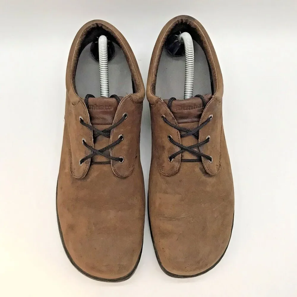 Dunham Abzorb Brown Nubuck Leather Shoes 5300BR Men's 12D Lace Up Low Top Derby