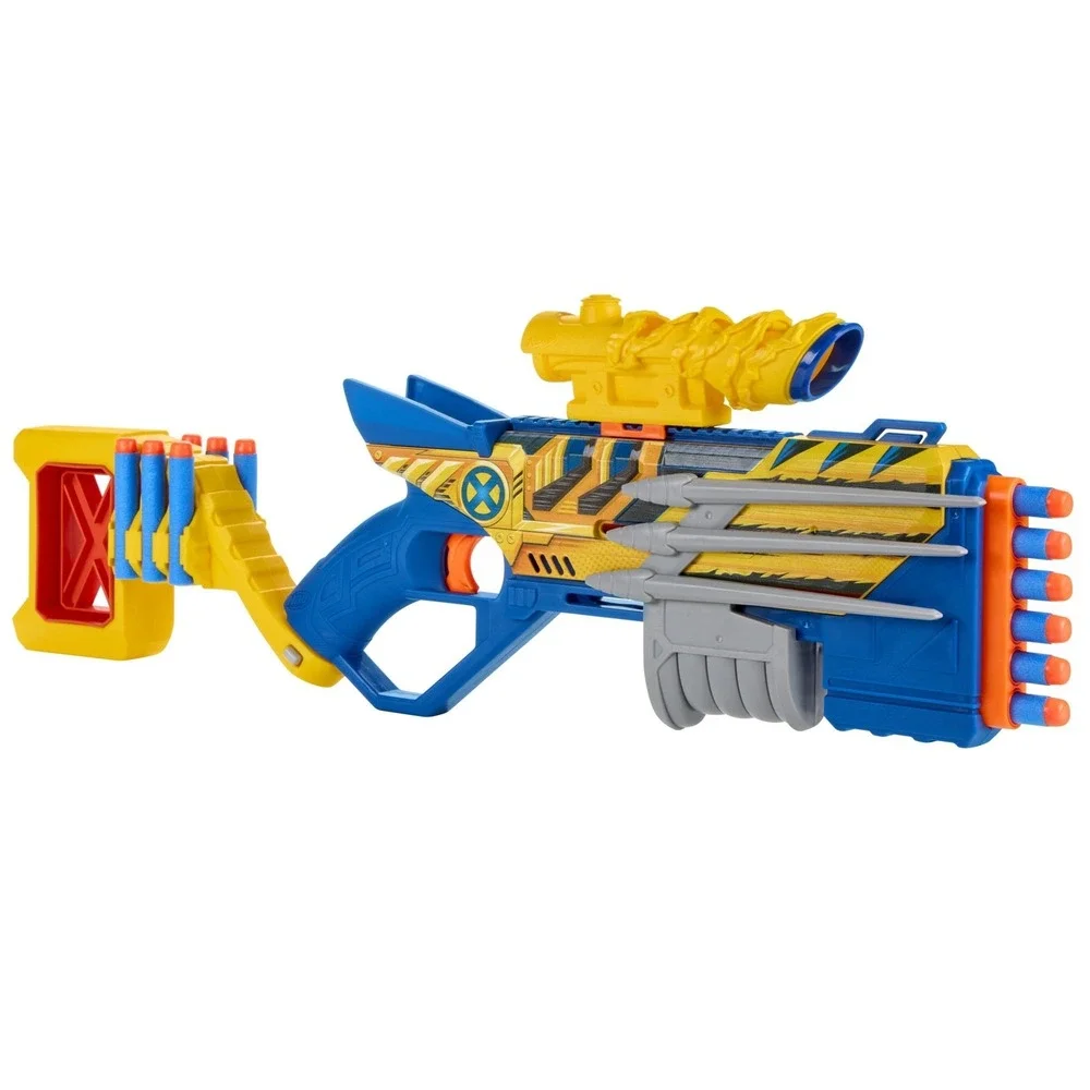 Nerf Elite Marvel X-Men '97 Wolverine Blaster Claw Pump Action Toy 12 Darts