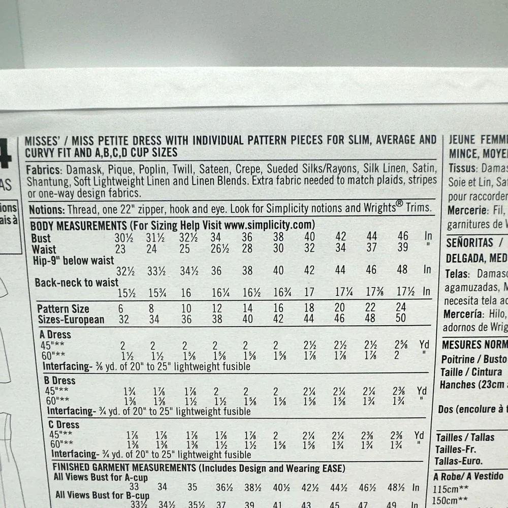 Simplicity 2404 sewing