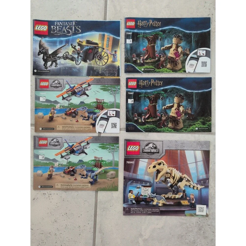 Lego Random Lot Harry Potter, Jurassic World, Fantastic Beasts INSTRUCTIONS ONLY