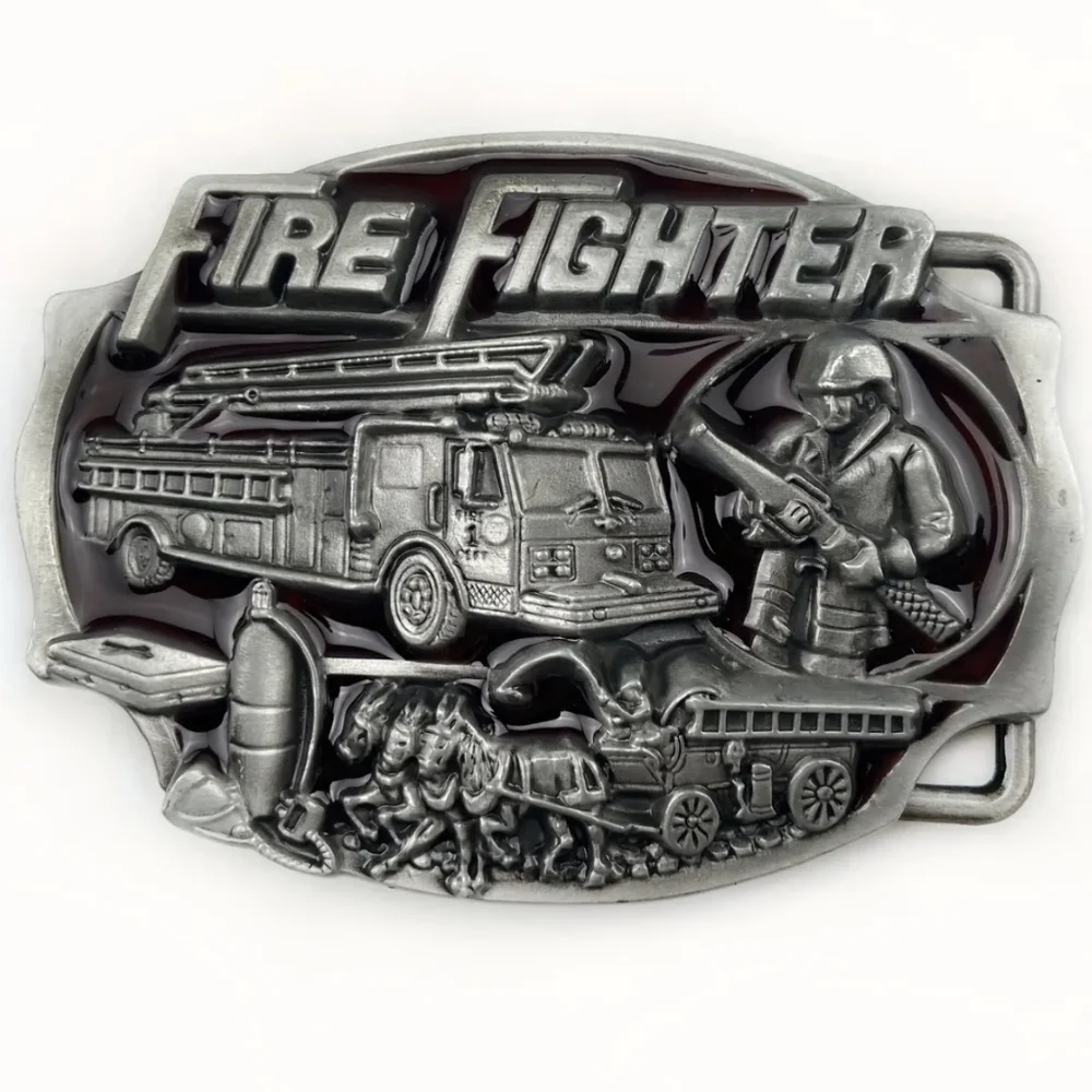 Firefighter Belt Buckle, Stylish Charming Men's Belt Buckle, fire truck T3MISB1F