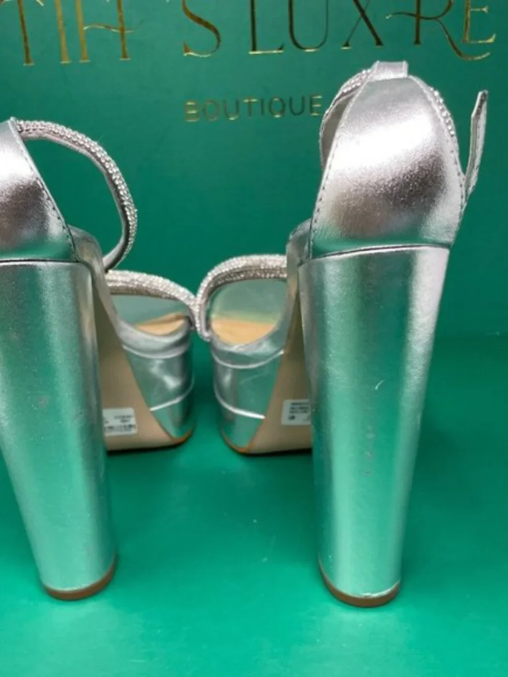 SCHUTZ metallic leather