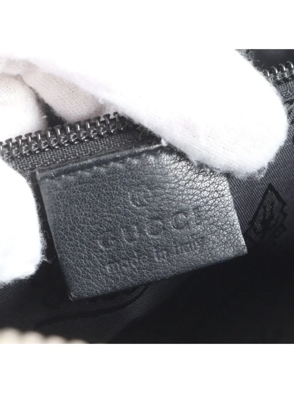 Gucci Guccissima Leather Shoulder Bag Crossbody Messenger Black