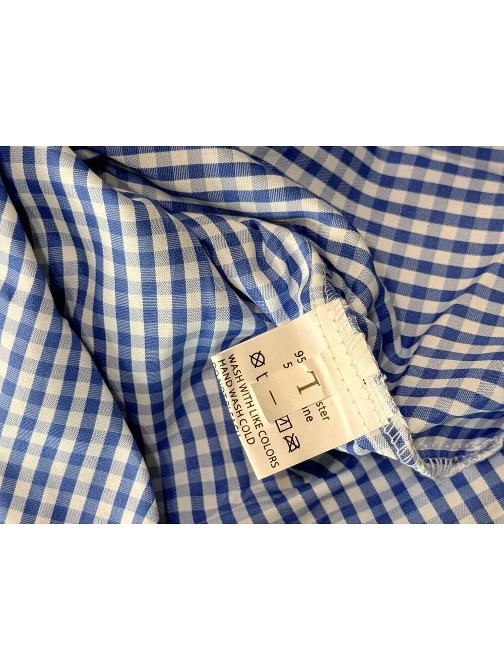 Blue and White Gingham Two-Piece Set Top and Shorts Size 1