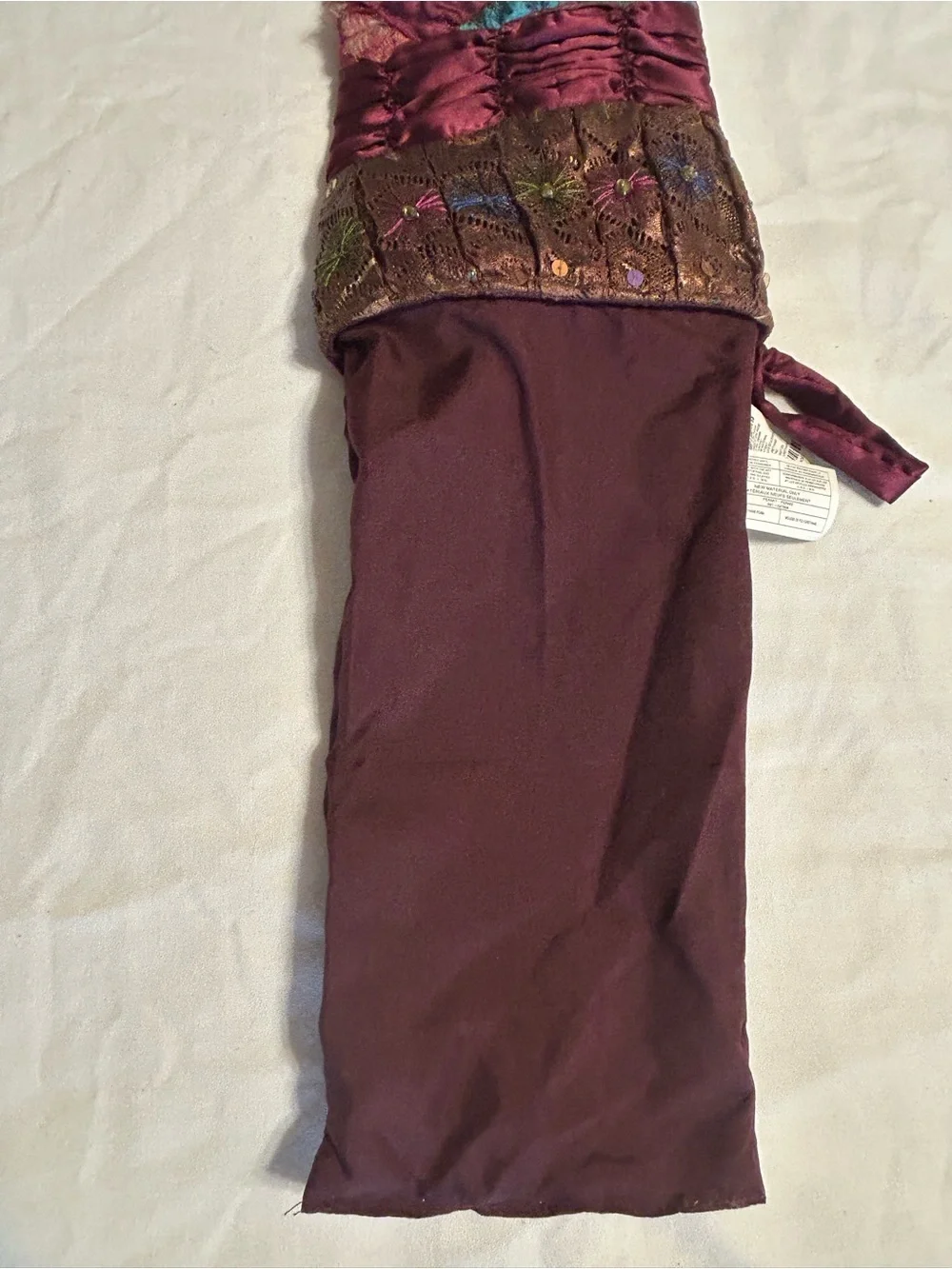 Pier 1 Patchwork Style Victorian Christmas Stocking High Heeled Boot