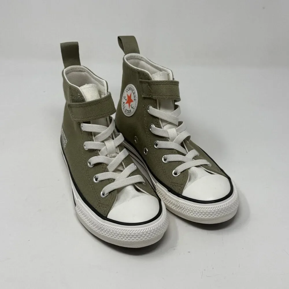 Converse Chuck Taylor All Star High Shoes Kids Size 1 Olive Green Easy On