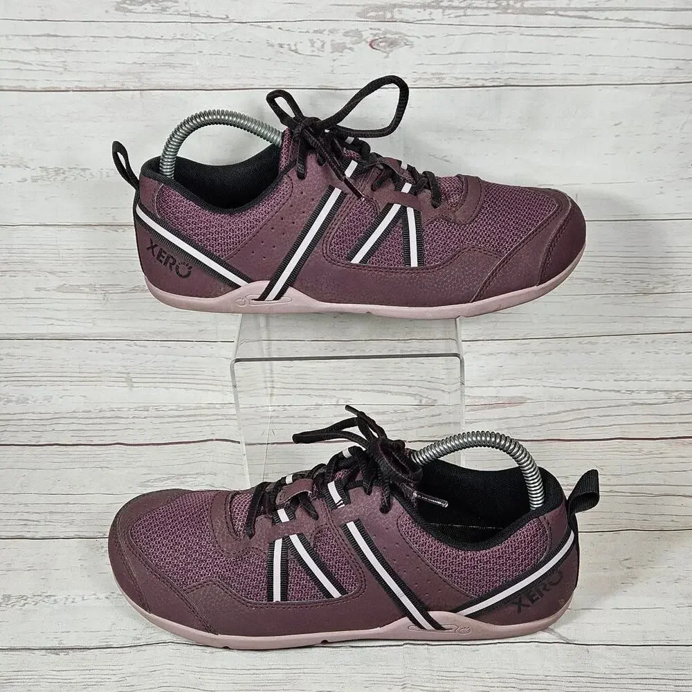 XERO SHOES Women's Prio Athletic Shoes Plum Black White US 9 Barefoot