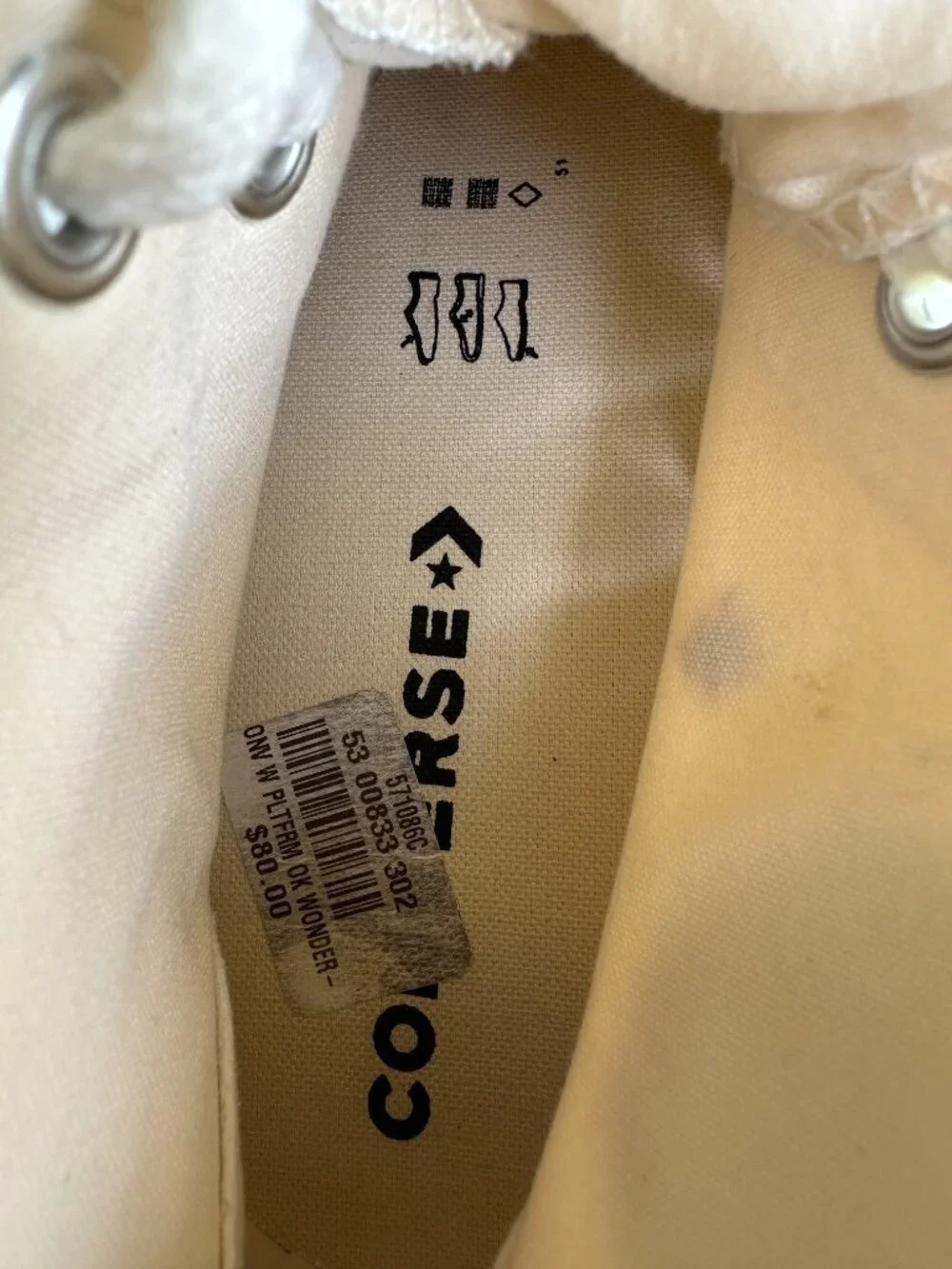 Converse top ensures