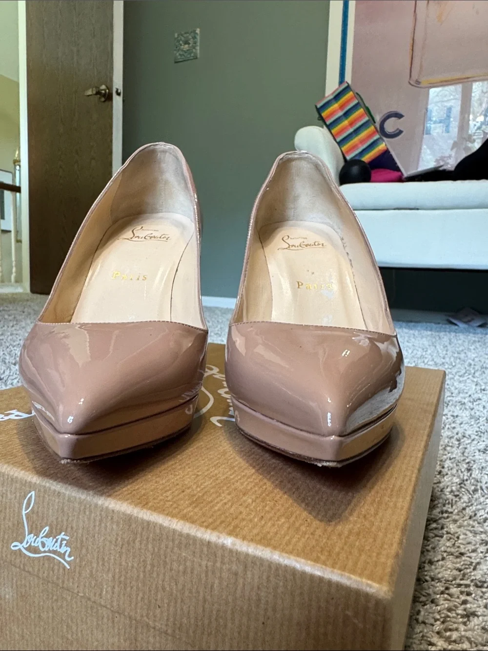Christian Louboutin glossy patent