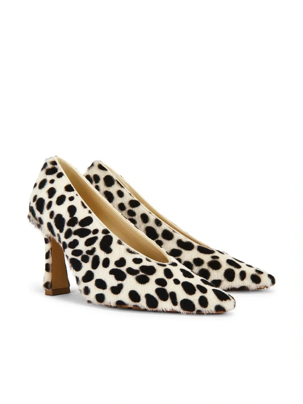 Bottega Veneta Sofia Lamb Hair Pump in Jaguar Print 37.5 New in Box