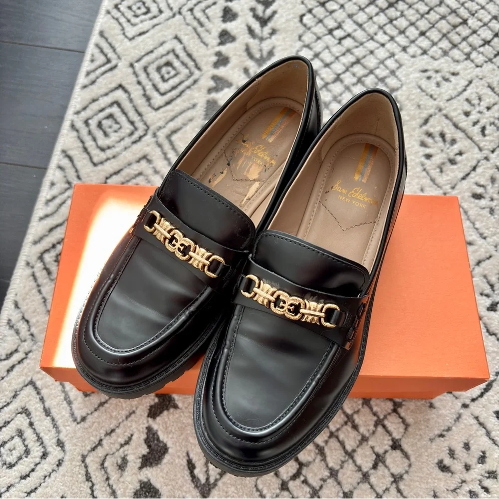 Sam Edelman Women’s Leather Lug Loafers Size 6