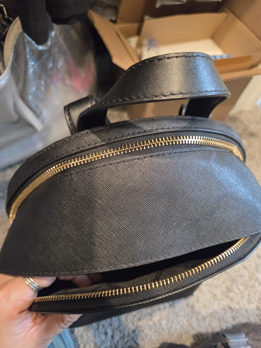 Michael Kors backpack front leather