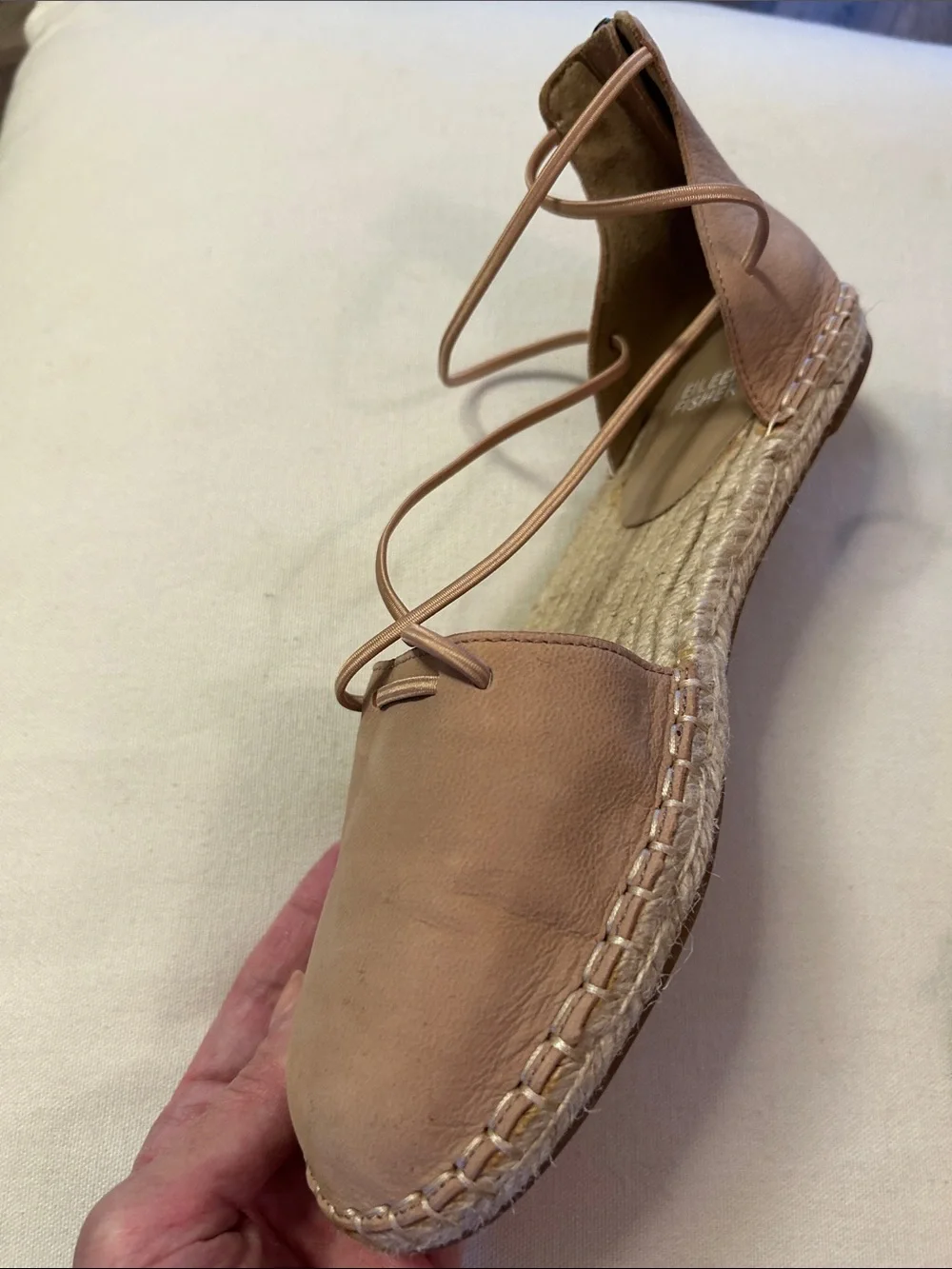 Eileen Fisher leather espadrille
