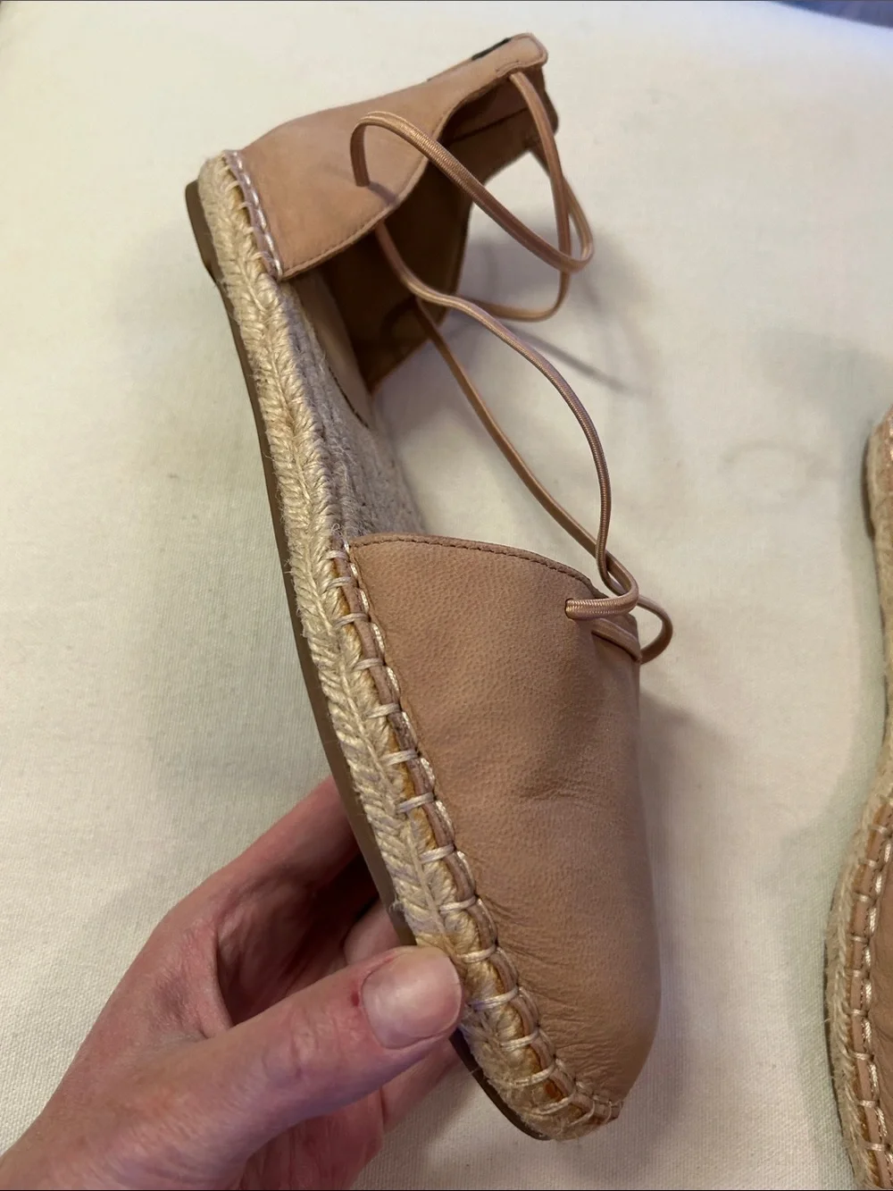 Eileen Fisher leather espadrille
