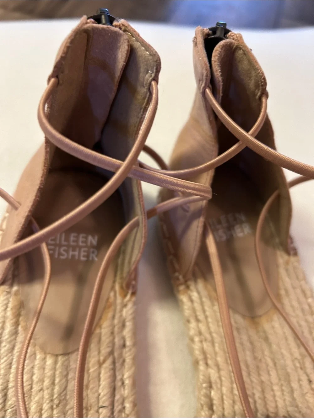 Eileen Fisher leather espadrille