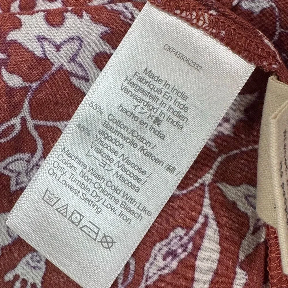 Madewell batik sleeve top