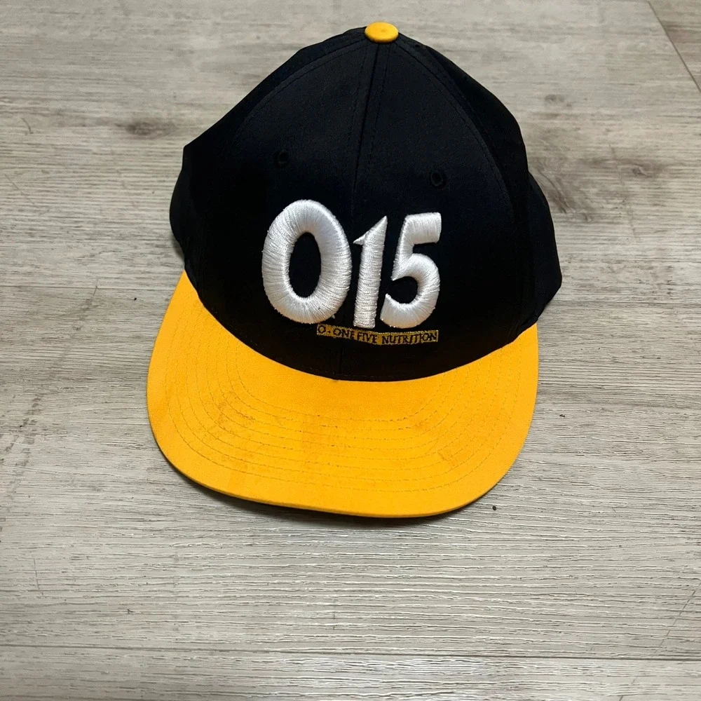 015 O-ONE FIVE NUTRITION Black‎ Yellow Stretch Fit Hat LG-XL Richardson PTS 30