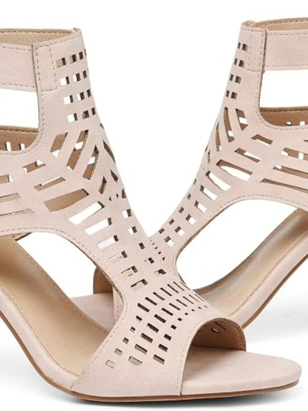 Heeled Sandals for Women Open Toe Chunky Heels for Women Bohemian Cutout Wedge S