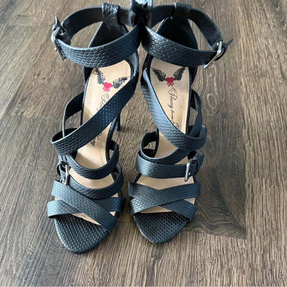 Penny Loves Kenny Black Strappy Heels