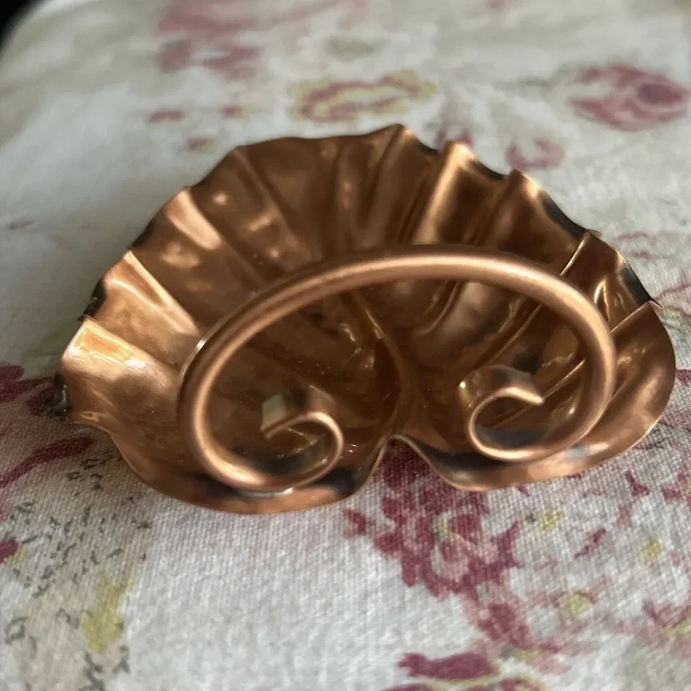 Vintage Gregorian Copper Trinket Dish Fairycore Cottagecore Whimsical