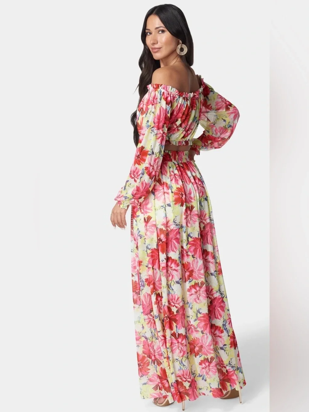 High Slit Two Piece Mesh Set NWT