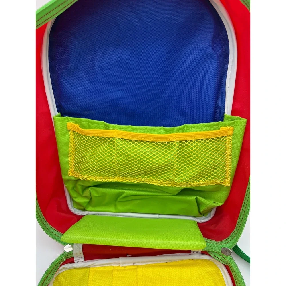 VTG LeapFrog My First LeapPad Backpack Case Kids Lot 3 Books and Cartridges Y2K