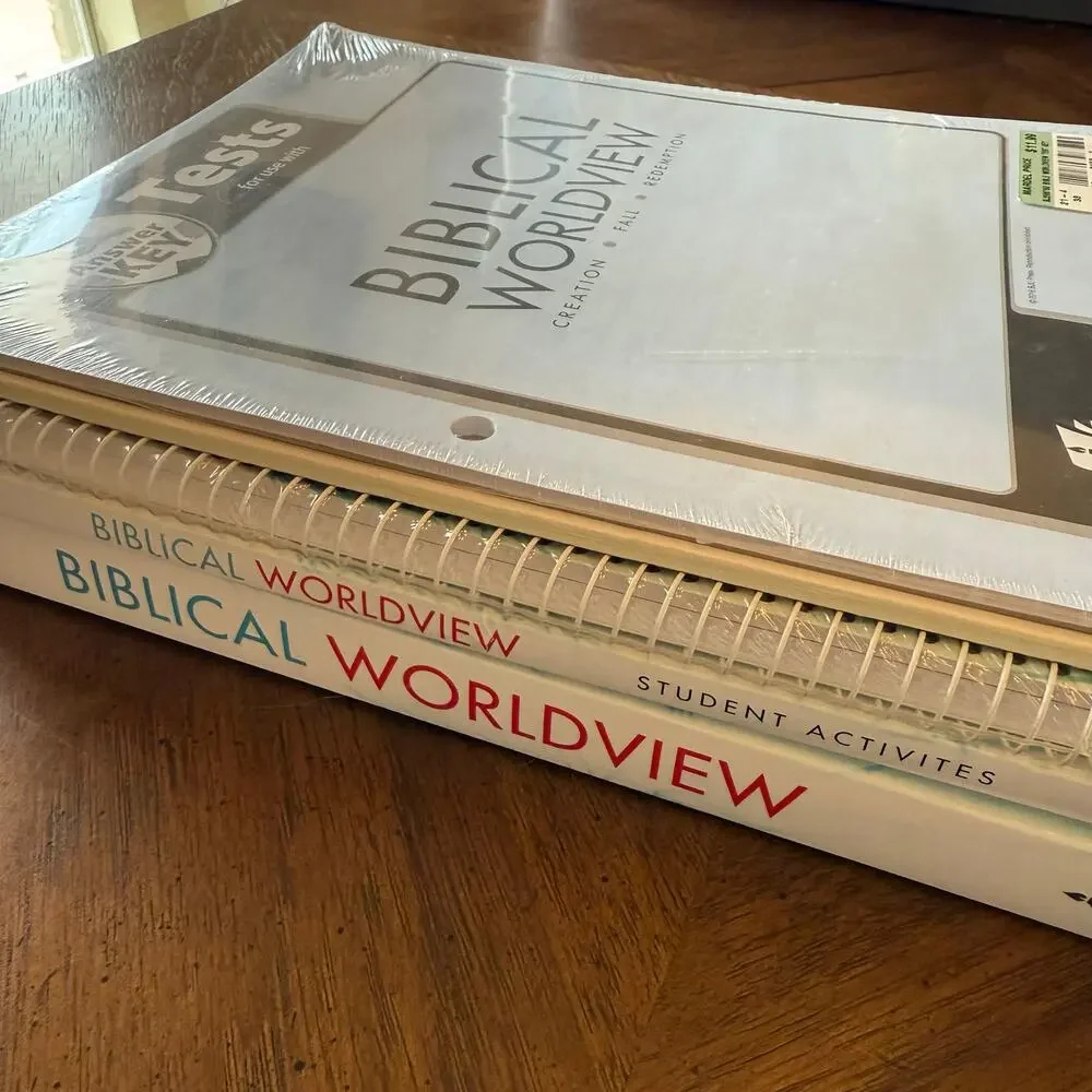 Biblical Worldview Homeschool Bible Book Workbook Test Answer Key Set NEW