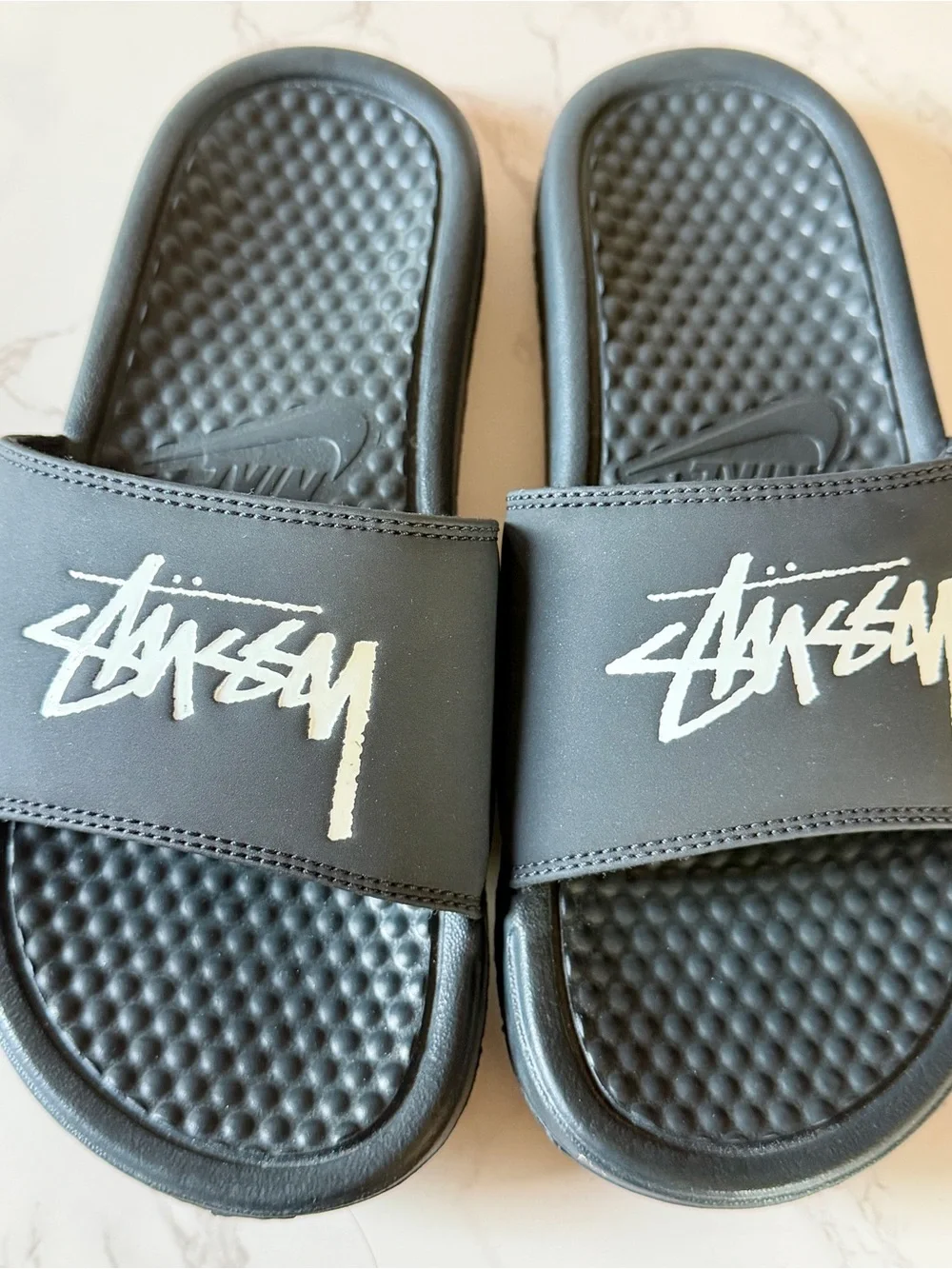 Nike X Stussy  Black Slide Sandals. Men’s 5 Women’s 6.5.