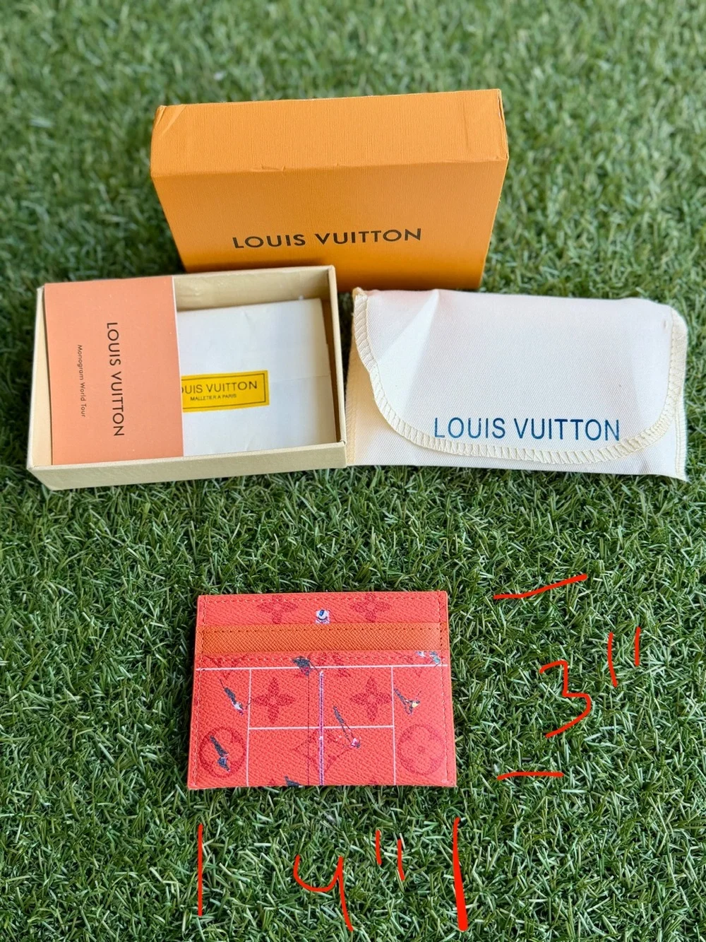 LV tennis double card holder