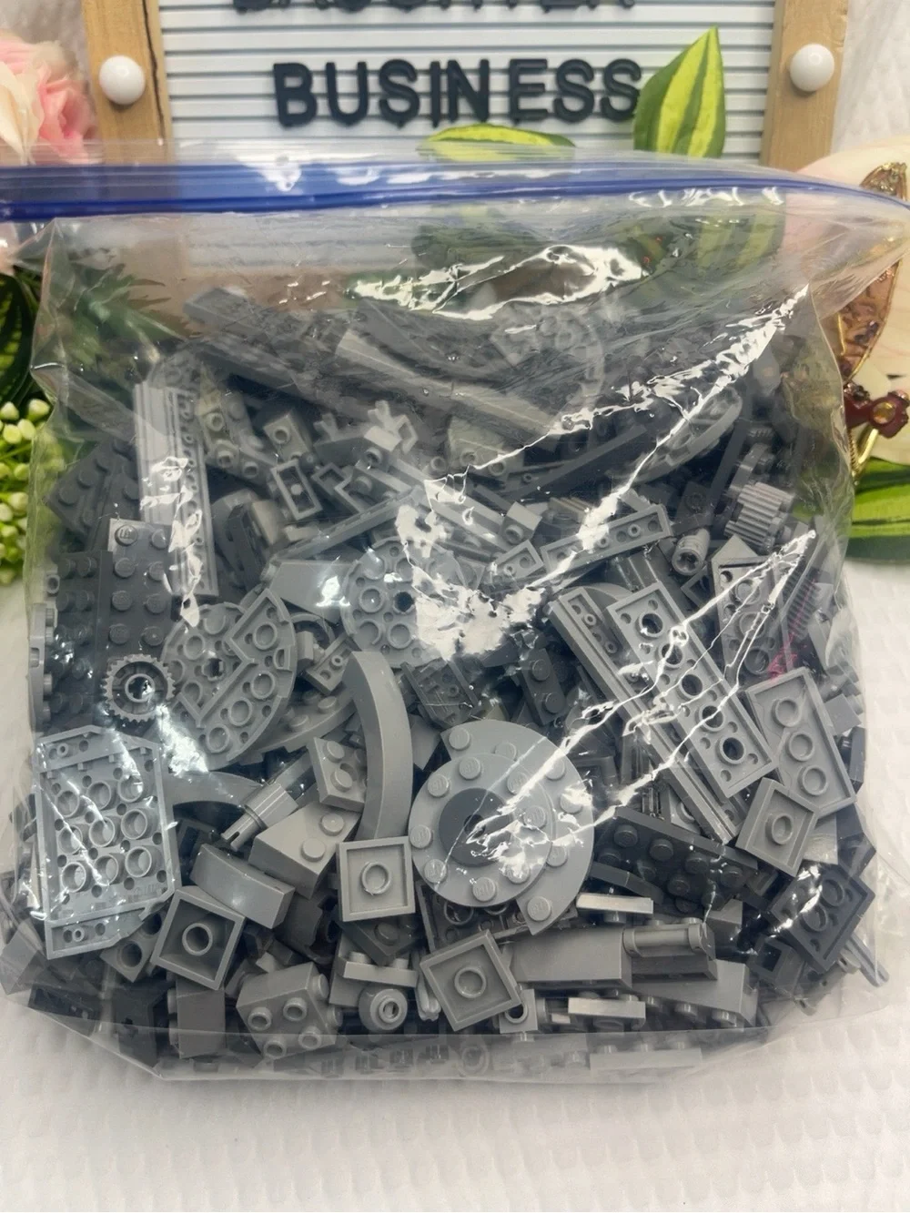 LEGO Lot 1 lb 12 oz Bulk Gray Pieces Parts Bricks Plates Mixed Star Wars MOC