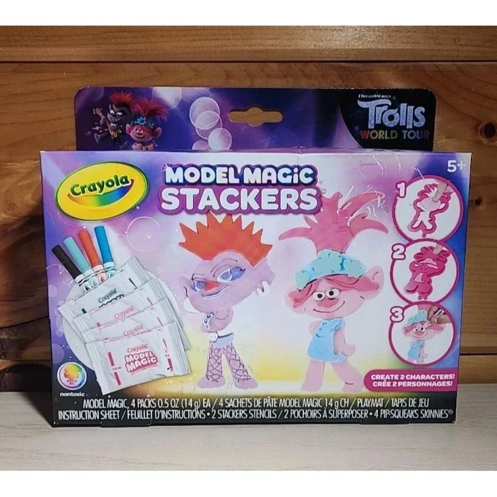 CRAYOLA TROLLS WORLD TOUR MODEL MAGIC STACKERS Trolls 2 Craft Kit Gift