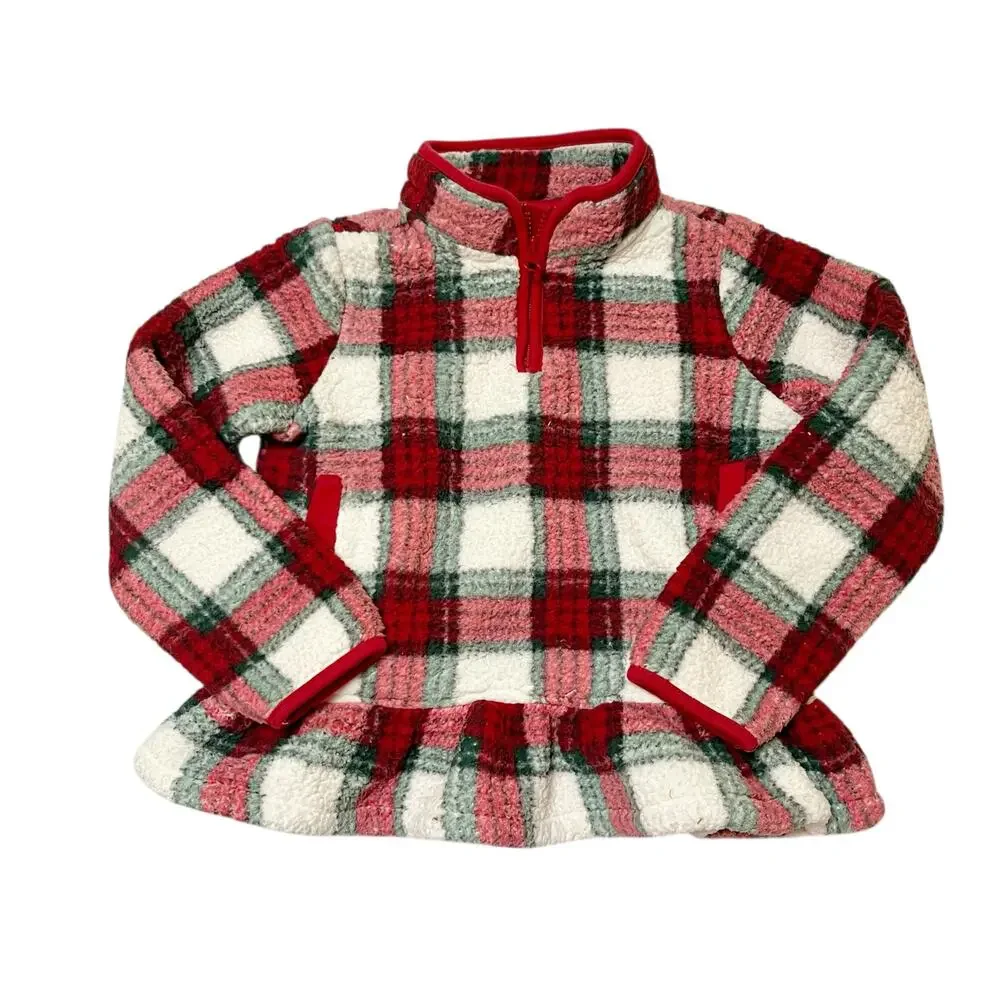 Gymboree Sherpa Fleece Peplum Sweatshirt Size 6