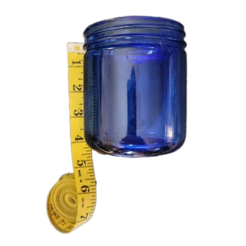 Cobalt Blue Glass Jars - No Lids - 4