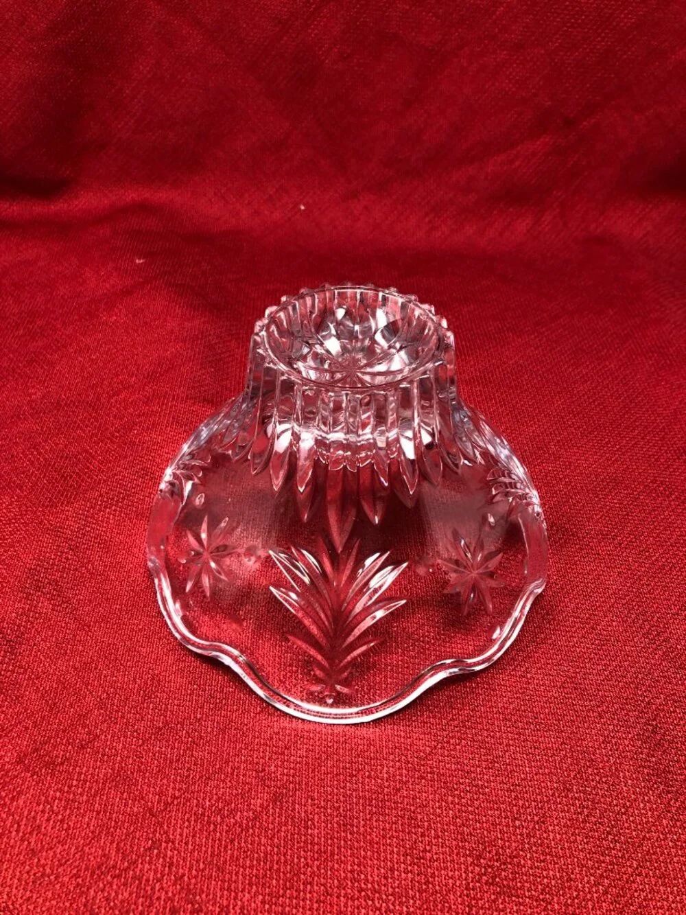 Vintage Mikasa Christmas Tree Night Footed Glass Bowl – 1990s Clear Glass Servin
