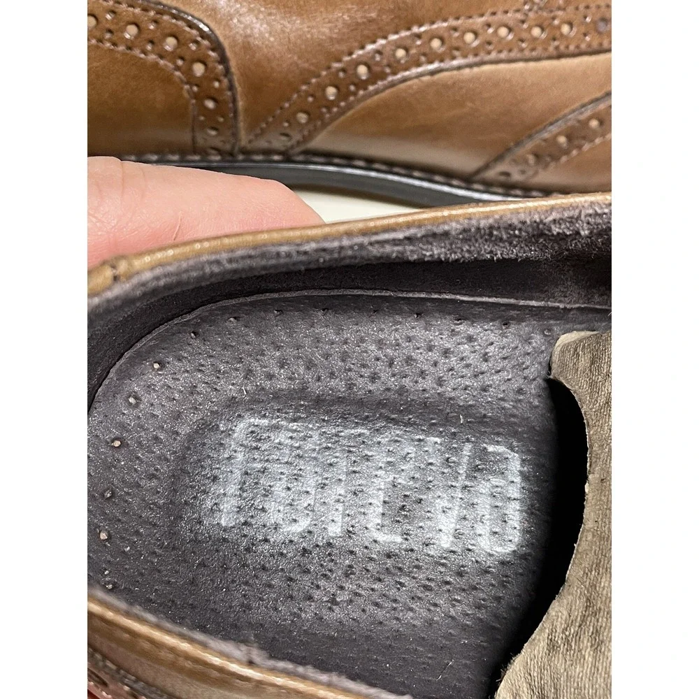 Foreva Men's 39 M US 7 Brown Leather Oxford Derby Shoes Made In Portugal Lace Up