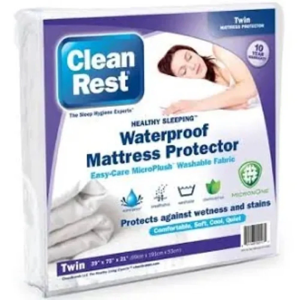 Clean Rest Premium Mattress Encasement, Twin,White