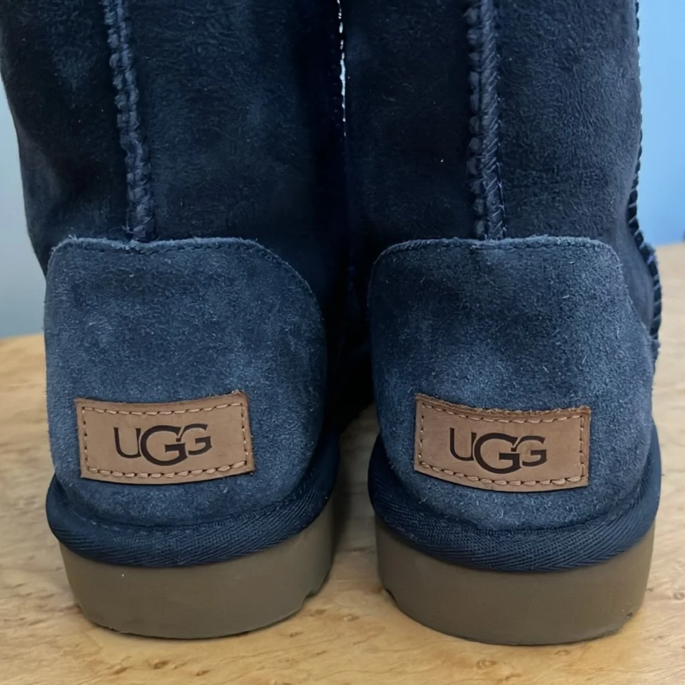 UGG Australia Classic Short II Women's Boots navy blue sheepskin boots